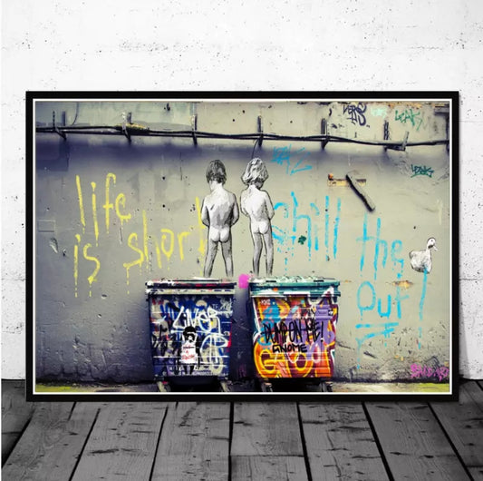 Life is short canvas poster